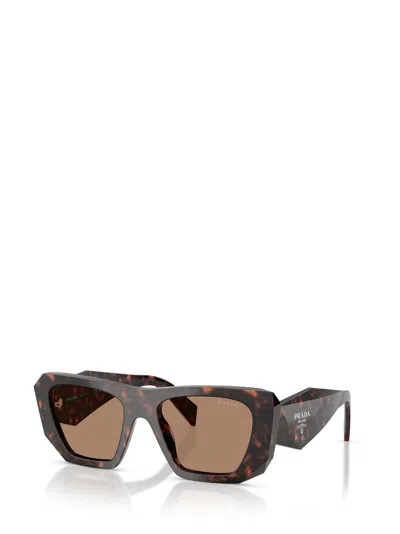 Prada Full Frame Sunglasses In Brown