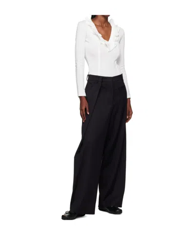 Open Yy Waisted Trousers In Black