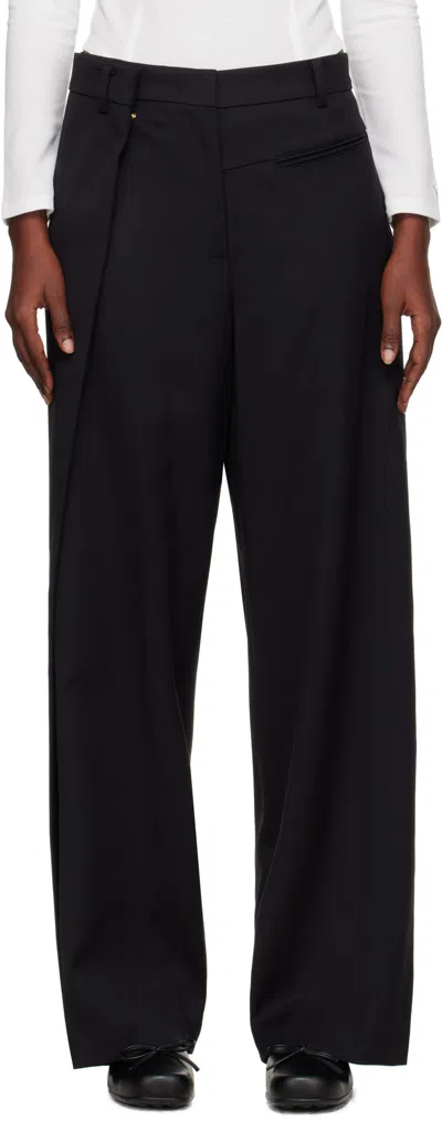 Open Yy Waisted Trousers In Black