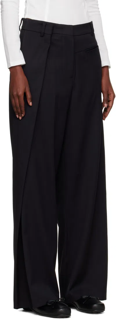 Open Yy Waisted Trousers In Black