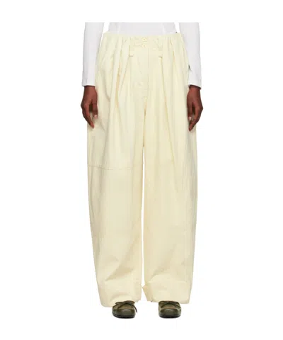 Open Yy Full Gather Pants In Neutral
