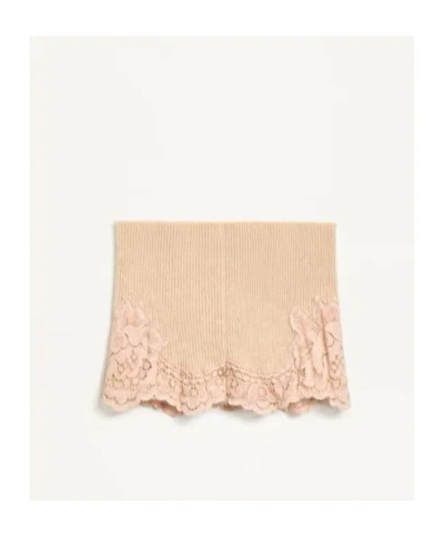 Valentino Vlogo Signature Cashmere And Lace Headband In Neutral