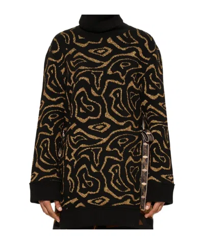 Pucci Embroidered Polyester Blend Oversize Sweater In Multi