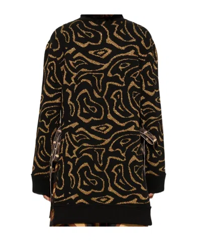 Pucci Embroidered Polyester Blend Oversize Sweater In Multi