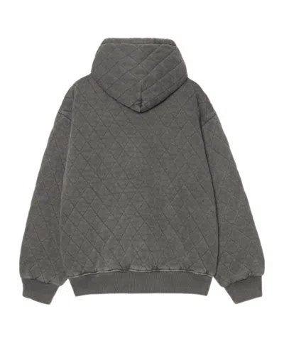 Carhartt Hooded Vista Quilted Sweat Jacket In Gray