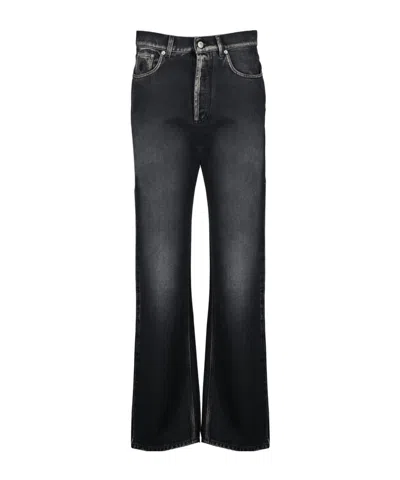 Moschino Straight Leg Trousers Featuring Five Pockets In Black