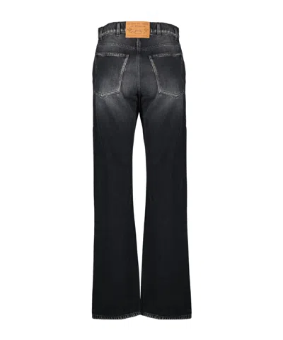 Moschino Straight Leg Trousers Featuring Five Pockets In Black