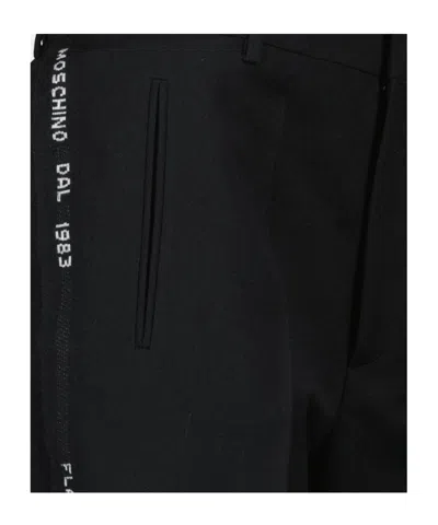Moschino Belt Loop Casual Pants In Black