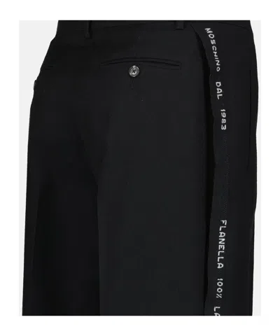 Moschino Belt Loop Casual Pants In Black