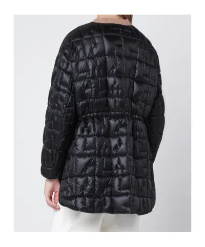 Herno Quilted Ripstop Jacket Elastic Waist In Black