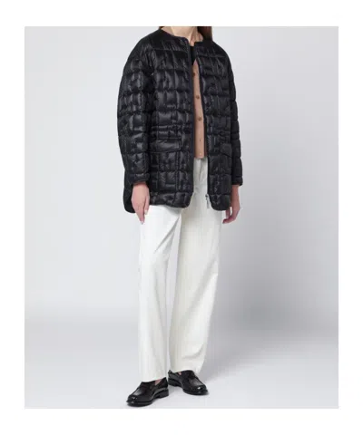 Herno Quilted Ripstop Jacket Elastic Waist In Black