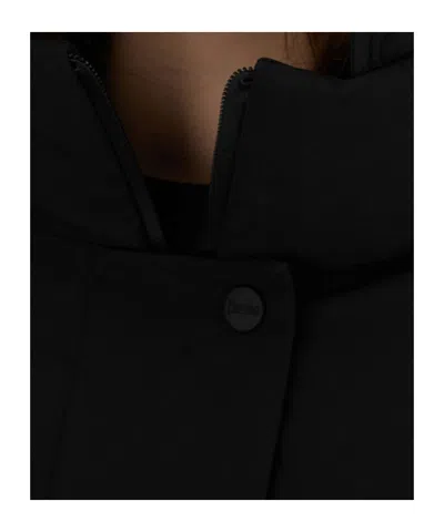 Herno Hooded A-shape Jacket In 2-layer Windstopper In Black