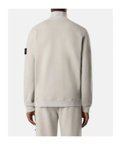 Stone Island Regular-fit Zip-up Sweatshirt With Pockets And Logo Print In White