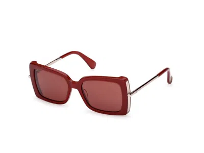 Max Mara Full Frame Sunglasses In Burgundy