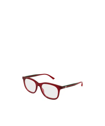 Gucci Geometric Frame Plain Mirror In Burgundy