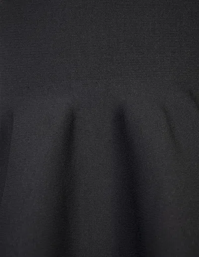 Alaïa Knitted Skater Dress In Black