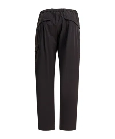 Herno Utility Trousers With Elastic Waistband And Pockets In Black