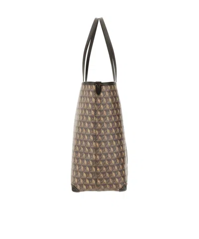 Anya Hindmarch Patterned Top-handle Shoulder Bag In Brown