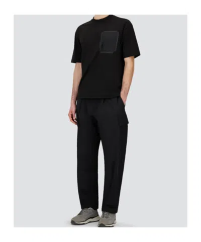 Herno Utility Trousers With Elastic Waistband And Pockets In Black