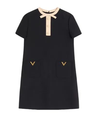 Valentino Minikleid Mit Goldfarbenen Details In Black