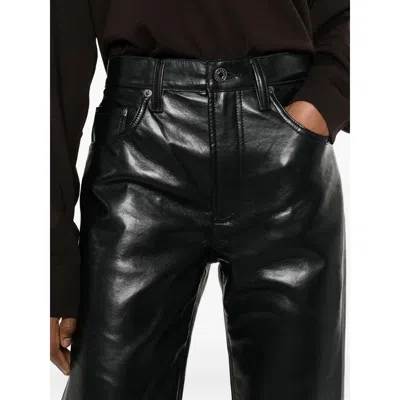 Agolde Five-pocket Casual Pants In Black