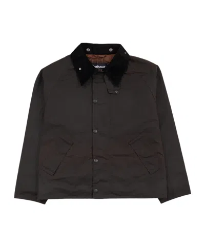 Barbour Long-sleeved Casual Jacket In Brown