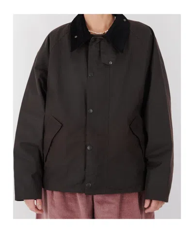 Barbour Long-sleeved Casual Jacket In Brown