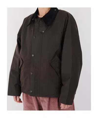 Barbour Long-sleeved Casual Jacket In Brown