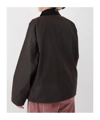 Barbour Long-sleeved Casual Jacket In Brown