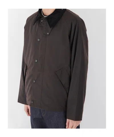 Barbour Long-sleeved Casual Jacket In Brown