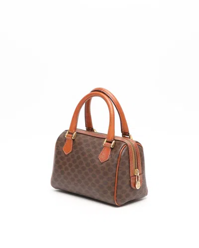 Celine Céline Macadam Shoulder Bag In Red