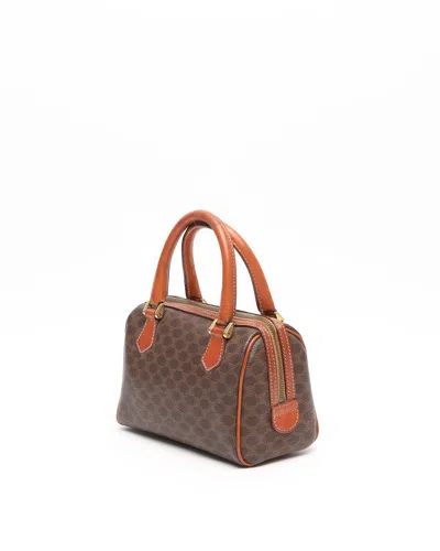 Celine Céline Macadam Shoulder Bag In Red