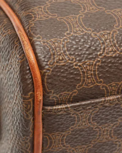 Celine Céline Macadam Shoulder Bag In Red