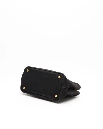 Prada Small Canapa Bag In Black