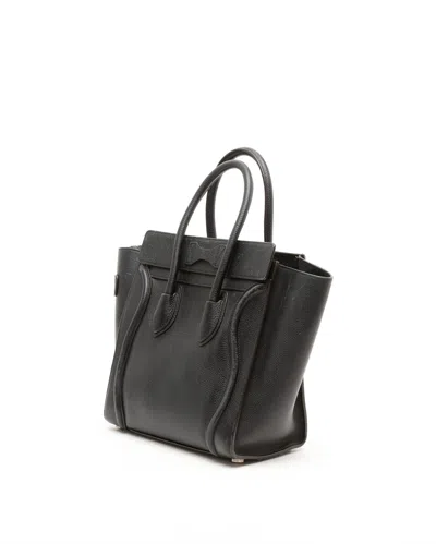 Celine Céline Micro Luggage Bag In Burgundy