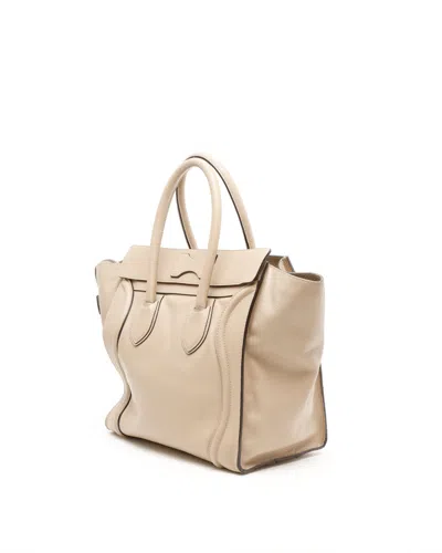Celine Céline Luggage Mini Bag In Neutral