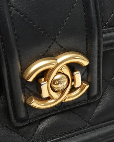 Pre-owned Chanel Elegant Cc Jumbo Single Flap Bag In Black