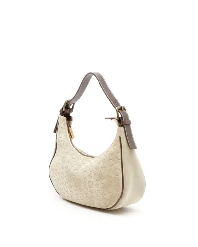 Celine Céline C Macadam Shoulder Bag In Brown