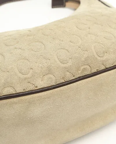 Celine Céline C Macadam Shoulder Bag In Brown