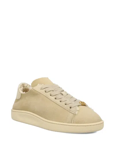 Valentino Sneakers With Suede Logo Application In Multi
