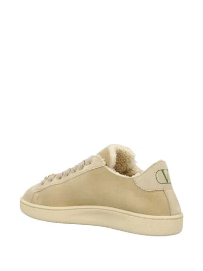 Valentino Sneakers With Suede Logo Application In Multi