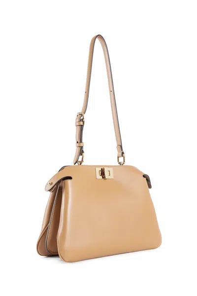 Fendi Peekaboo Soft Small Bag In Gray