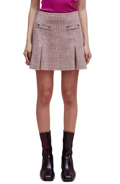 Maje Jinone Plaid Miniskirt In Multi