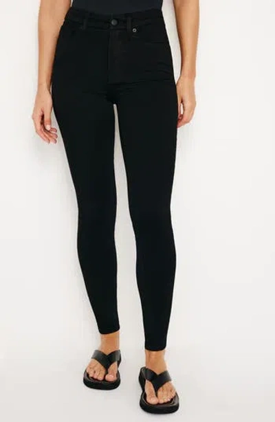 Good American Ood Waist Crop Skinny Jeans In Black