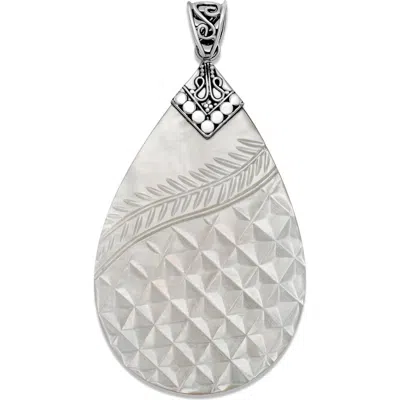 Samuel B. Mother-of-pearl Carved Pendant In White