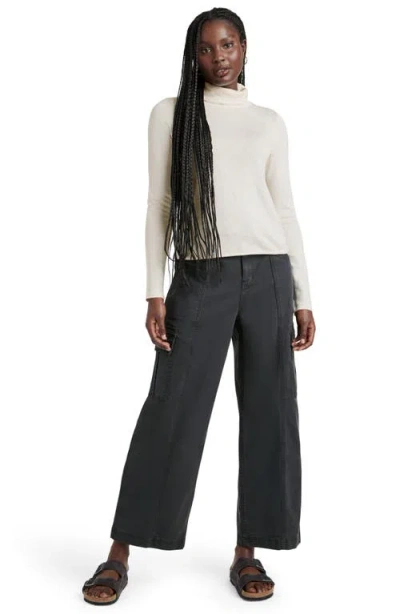 Splendid Greyson Cotton Blend Turtleneck Sweater In Neutral