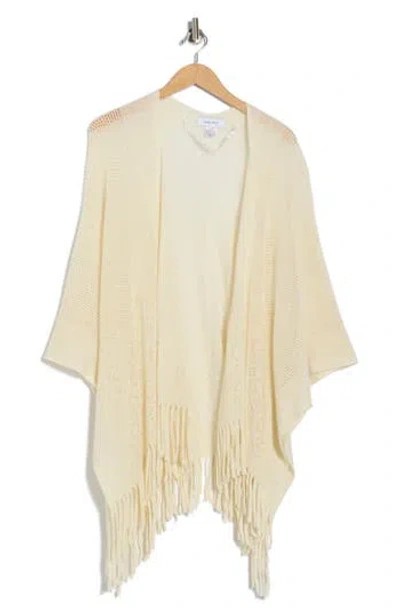 Nine West Raschel Knit Ruana In Brown