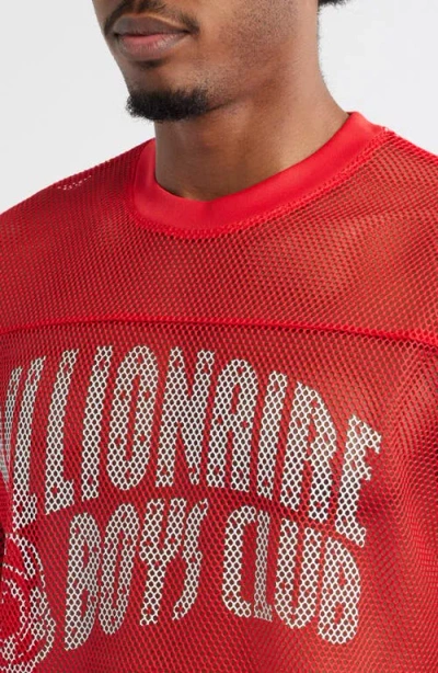 Billionaire Boys Club Varsity Football Jersey Short Sleeve Tee In Red