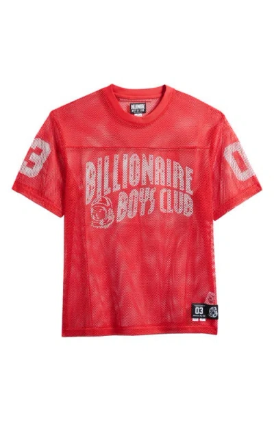 Billionaire Boys Club Varsity Football Jersey Short Sleeve Tee In Red