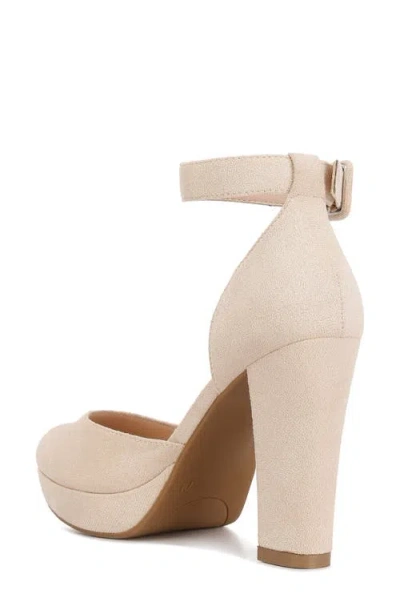 London Rag Inigo Interchangeable Ankle Strap Platform Pump In Neutral